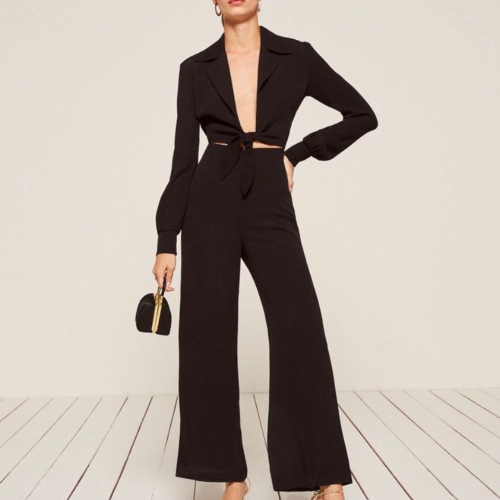Reformation Tie Front Jumpsuit sz 4